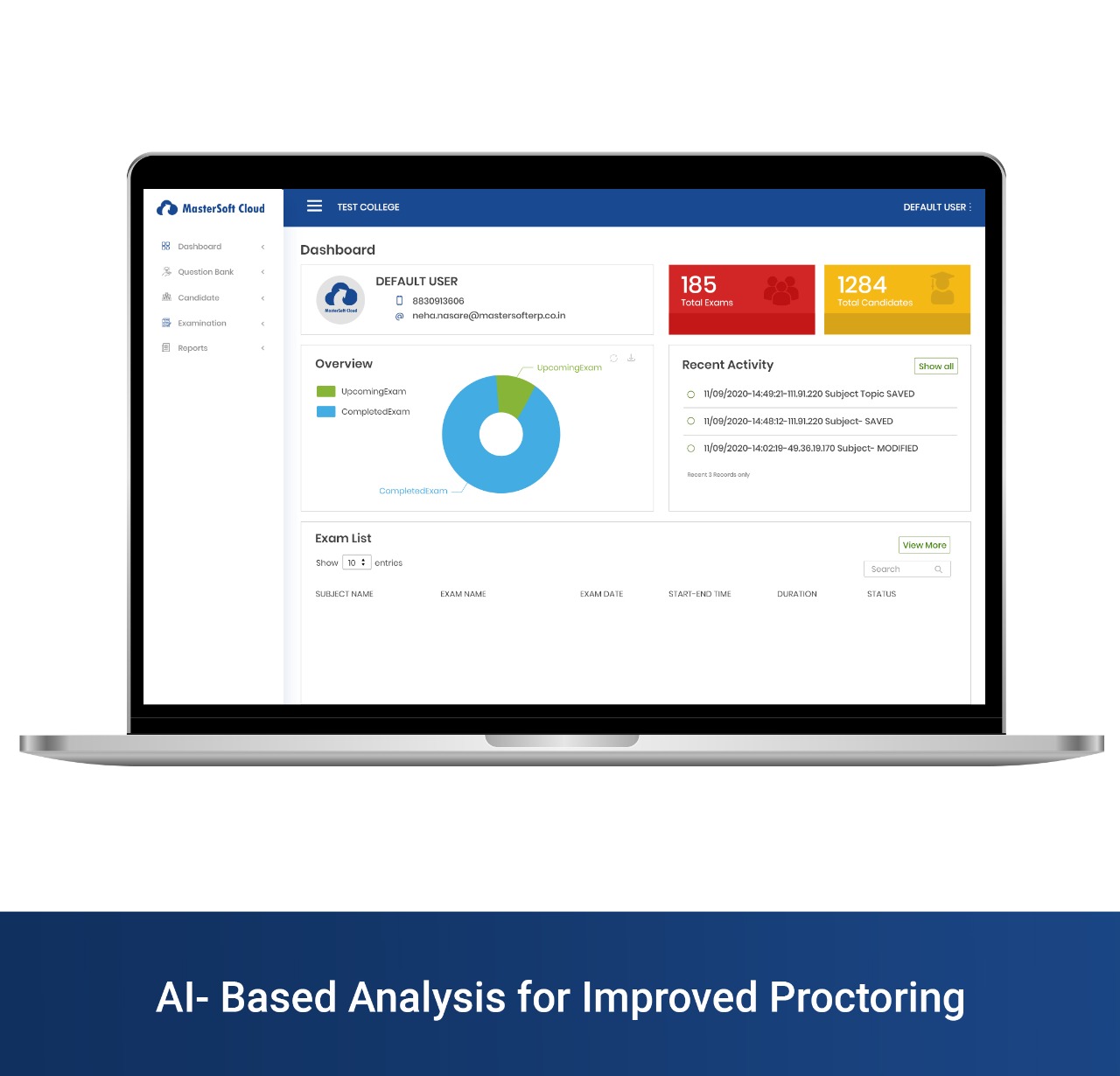 screenshot of MasterSoft Online Examination Software